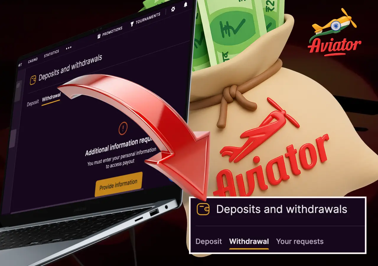 Online casino withdrawal page
